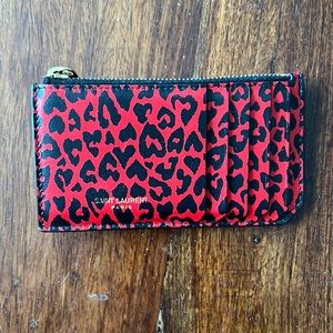 Saint Laurent wallet/card holder red and black